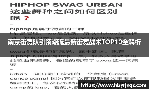 南京街舞队引领潮流最新街舞战术TOP10全解析